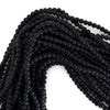 Matte Black Onyx Round Beads Gemstone 15