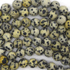 8mm matte dalmatian jasper round beads 15