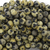 4mm matte dalmatian jasper round beads 15