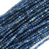 AA Faceted Blue Kyanite Round Beads Gemstone 15.5