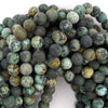 Natural Matte African Turquoise Round Beads 15