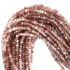 4mm faceted strawberry quartz rondelle beads 16
