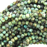 Natural African Turquoise Round Beads 15.5
