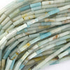 13mm natural multicolor amazonite tube beads 15.5