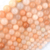 Natural Peach Aventurine Round Beads Gemstone 15