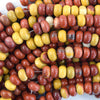 8mm natural mookaite rondelle button beads 15