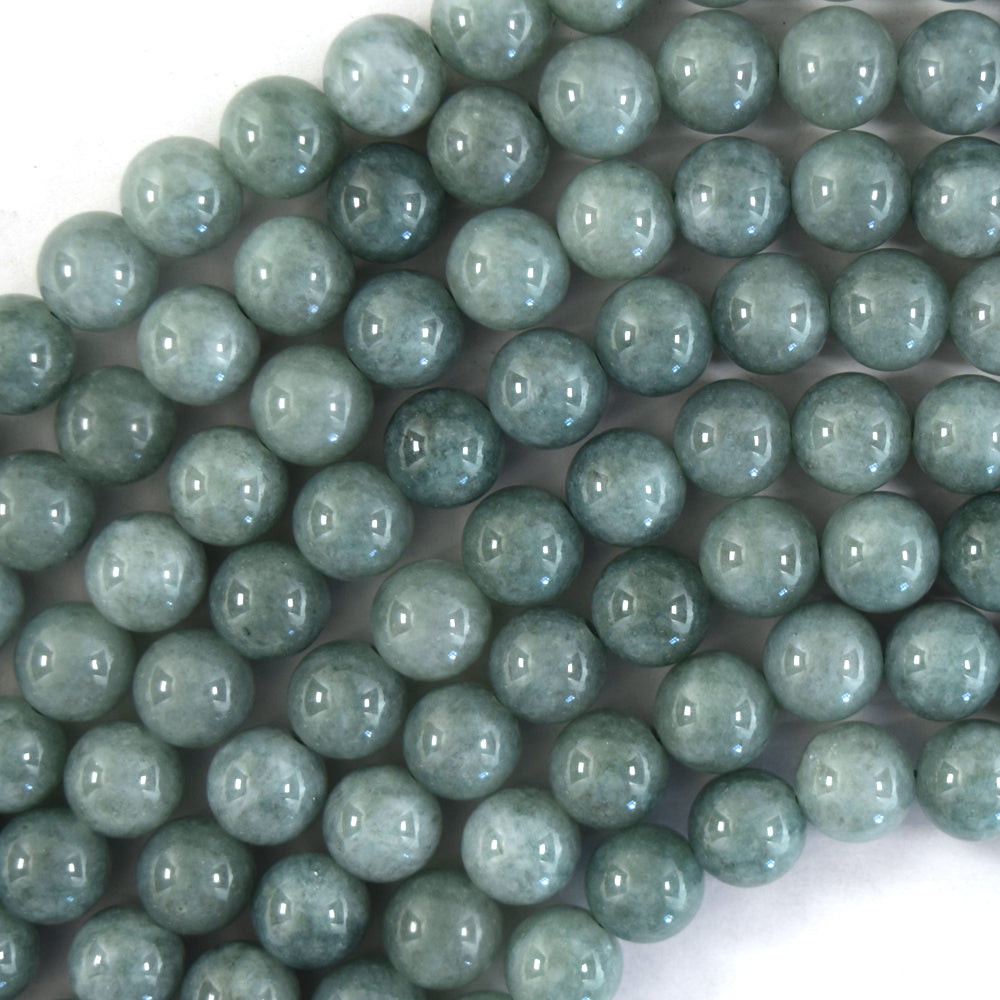 Burma Colored Jade Round Beads Gemstone 15" Strand Burmese 6mm 8mm 10mm 12mm