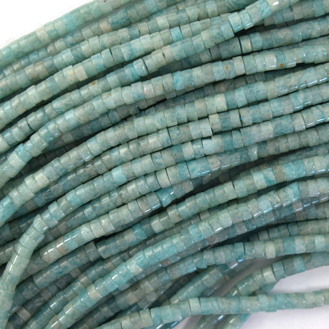 Natural Russian Green Amazonite Pebble Nugget Beads 15.5" Strand 4-6mm 6-8mm