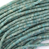 4mm natural African green amazonite heishi disc beads 15.5