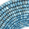 Blue Larimar Quartz Rondelle Button Beads Gemstone 15