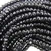 AA Faceted Black Onyx Rondelle Button Beads Gemstone 15