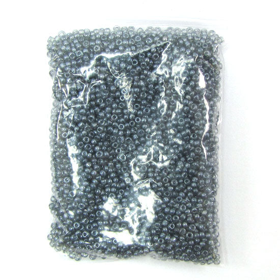 2mm glass seed beads grey 1.4oz