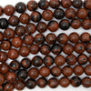 Natural Brown Mahogany Obsidian Round Beads 15