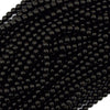 4mm black spinel round beads 15.5
