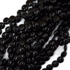 8mm black onyx coin beads 15.5