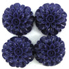 24mm synthetic coral carved chrysanthemum flower beads 15