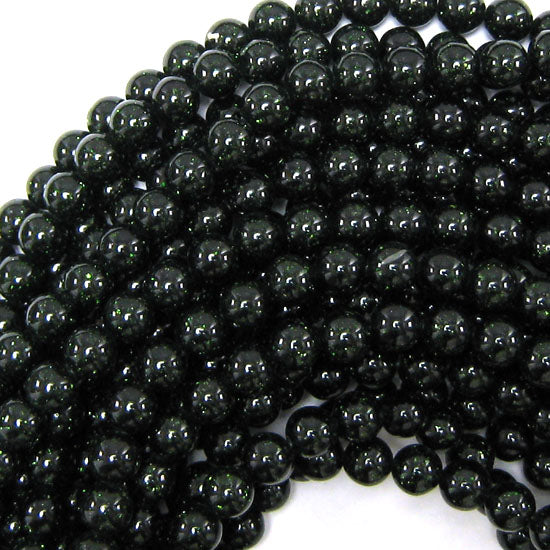 Green Goldstone Round Beads Gemstone 14.5" Strand 4mm 6mm 8mm 10mm 12mm