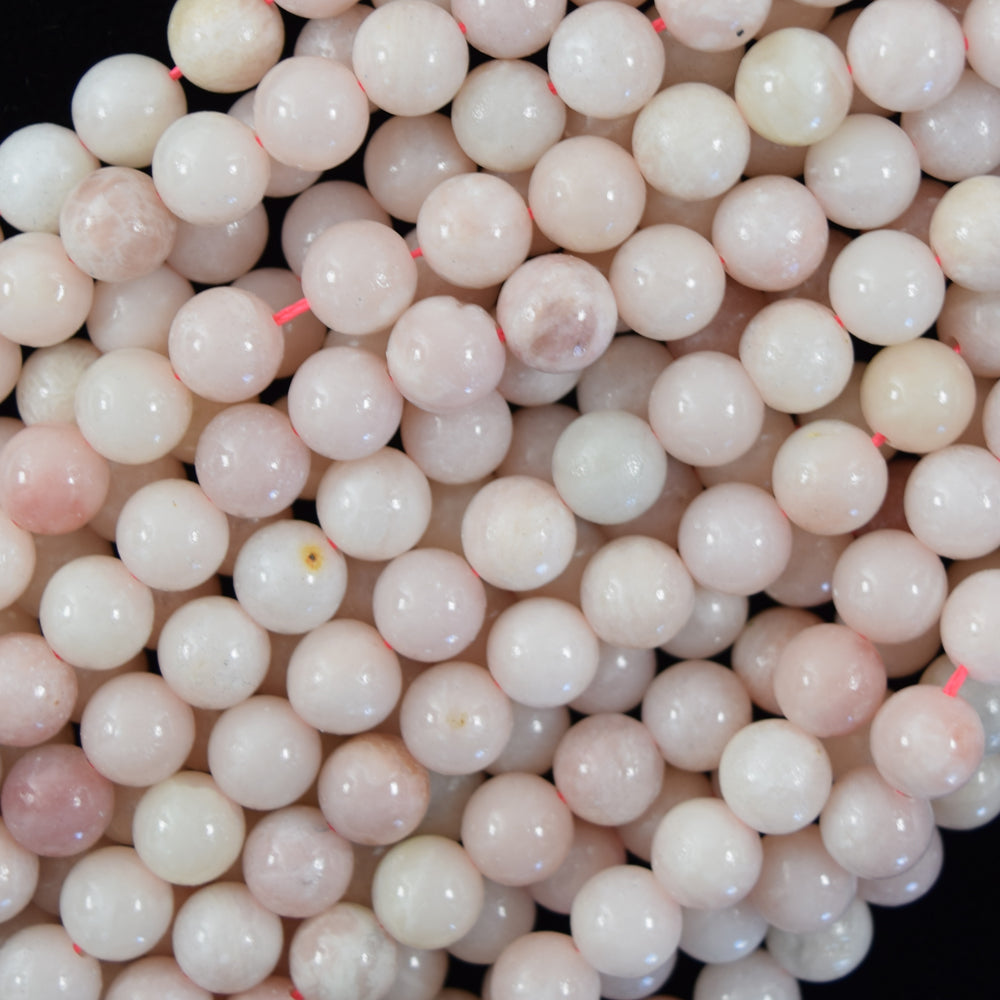 Natural Light Pink Opal Round Beads Gemstone 15" Strand 6mm 8mm 10mm
