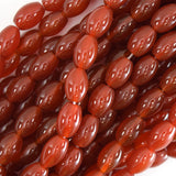12mm red carnelian rice beadds 15.5
