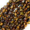 Natural Tiger Eye Pebble Nugget Beads Gemstone 15.5