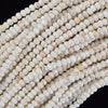 Faceted White Turquoise Rondelle Button Beads 15.5