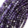 Natural faceted Purple Amethyst Round Beads Gemstone 15