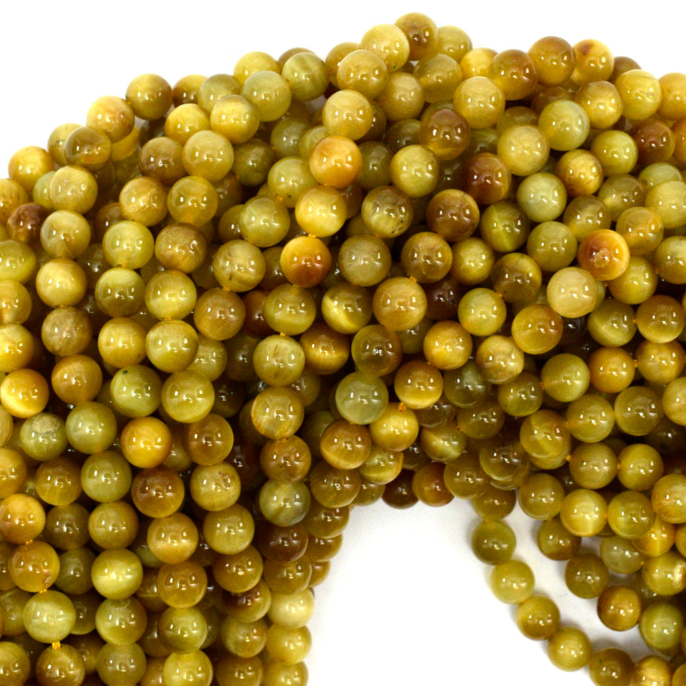 AA Gold Tiger Eye Round Beads Gemstone 15" Strand 4mm 6mm 8mm 10mm 12mm