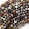 AA Natural Faceted Botswana Agate Round Gemstone 15.5