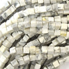 4mm natural white howlite cube beads 15.5