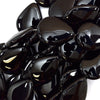 40mm black onyx flat teardrop beads 16