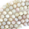 Natural Cream White Lace Agate Beads Gemstone 15.5