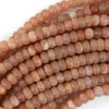 Natural Sunstone Rondelle Beads Gemstone 15.5