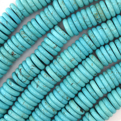 12mm blue turquoise coin beads 15.5" strand