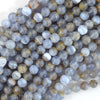 Natural Blue Lace Agate Chalcedony Round Beads 15