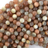 Natural Multicolor Sunstone Round Beads 15.5