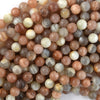 Natural Multicolor Sunstone Round Beads 15.5