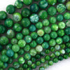 Dark Green fire Agate Round Bead Gemstone 15