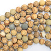 Natural Matte Picture Jasper Round Beads Gemstone 15