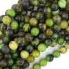Natural green Nephrite Jade Round Beads 15