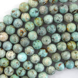 Natural Green Chrysocolla Round Beads 15.5
