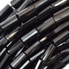 8x12mm faceted black onyx tube cylinder beads 15.5