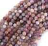 Natural Light Purple Pink Tourmaline Round Beads 15.5
