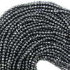 Natural Faceted Hematite Round Beads 15.5