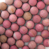 Natural Matte Pink Rhodonite Round Beads 15