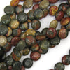 14mm multicolor picasso jasper coin beads 15.5