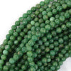 Natural Green African Jade Round Beads 15.5