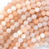 Natural Faceted Peach Aventurine Round Beads 15