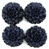 24mm synthetic coral carved chrysanthemum flower beads 15