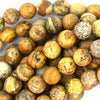 Natural Faceted Picture Jasper Round Beads 15