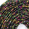 Rainbow Multicolor Tiger Eye Round Beads 15